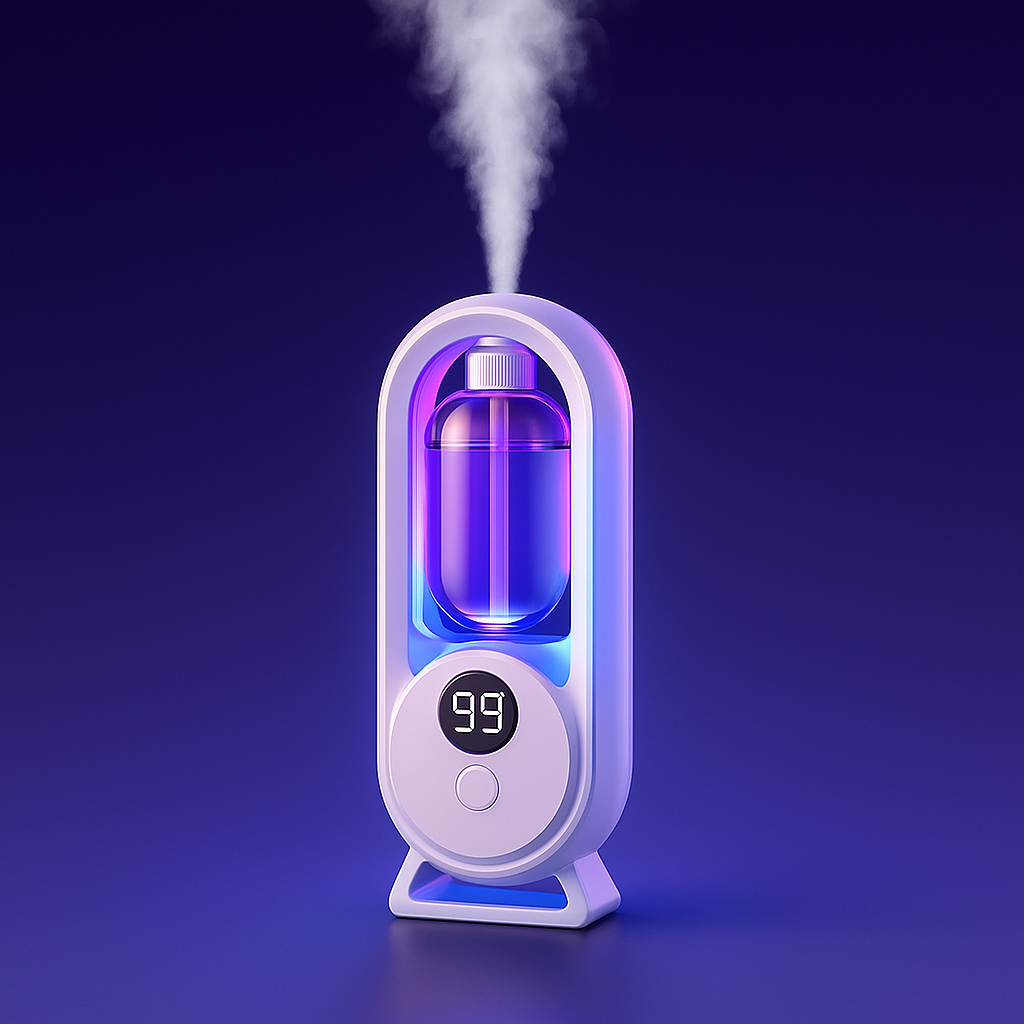 Difuzér esenciálního oleje + 3× 50 ml